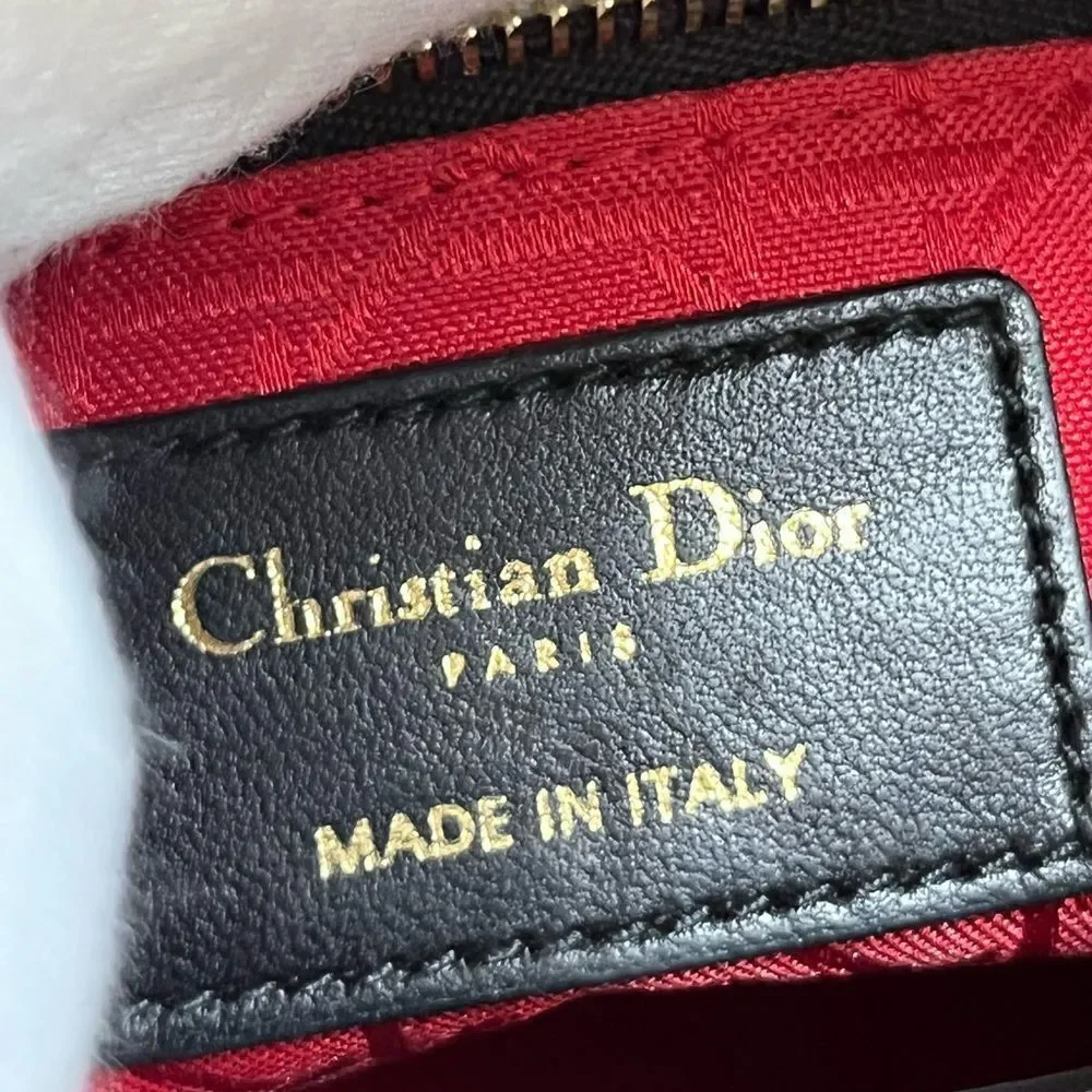 100% authentic Dior lady dior small 3 badge my abc black GHW - Picture 10 of 12